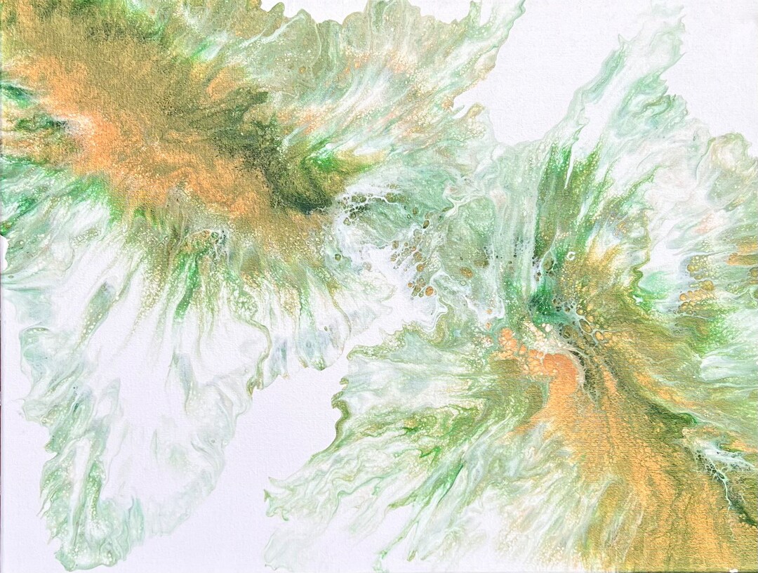 Abstract Wall Art Acrylic Dutch Pour Canvas Painting Fluid Art - Etsy