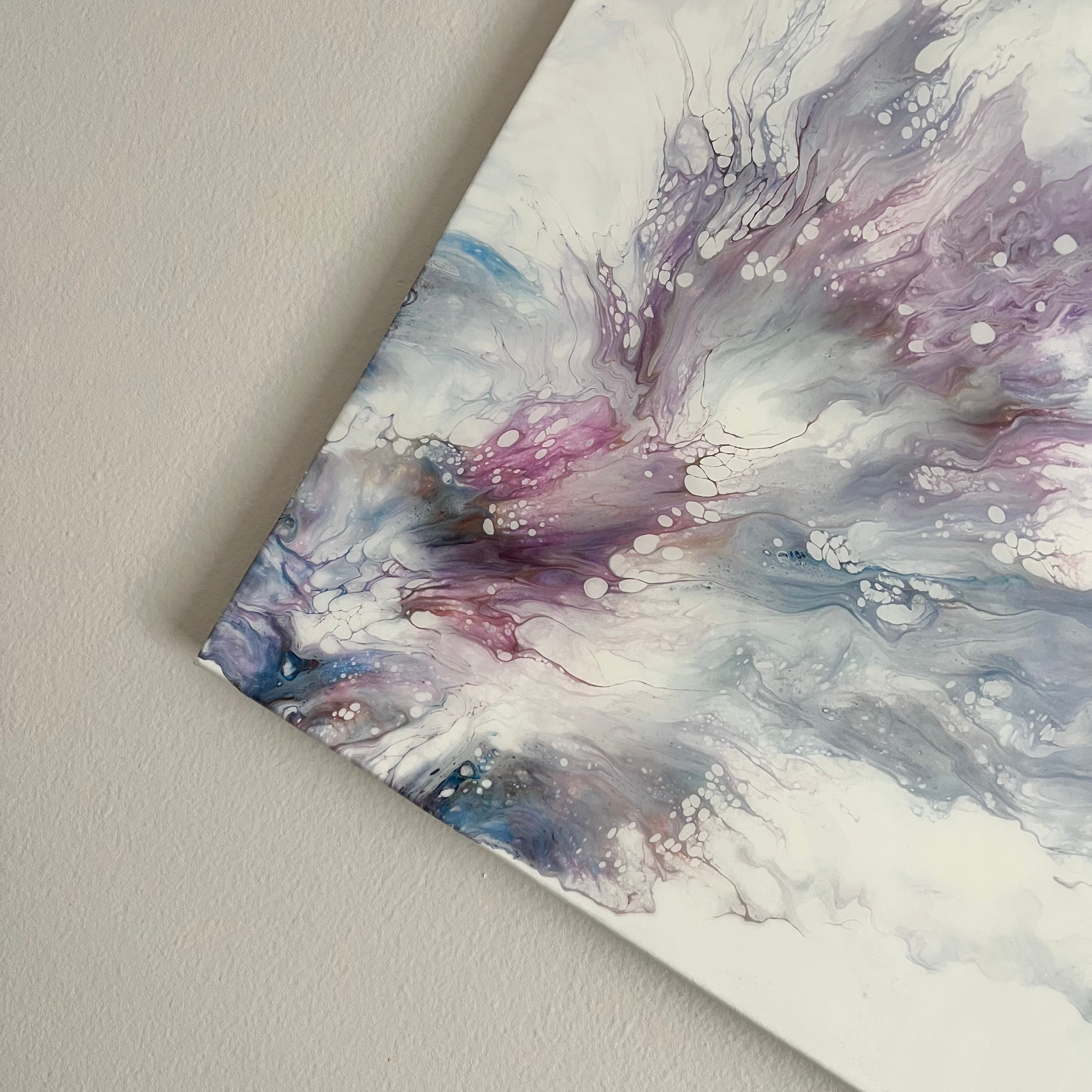 Resin Abstract Wall Art Acrylic Dutch Pour Canvas Painting Fluid Art - Etsy