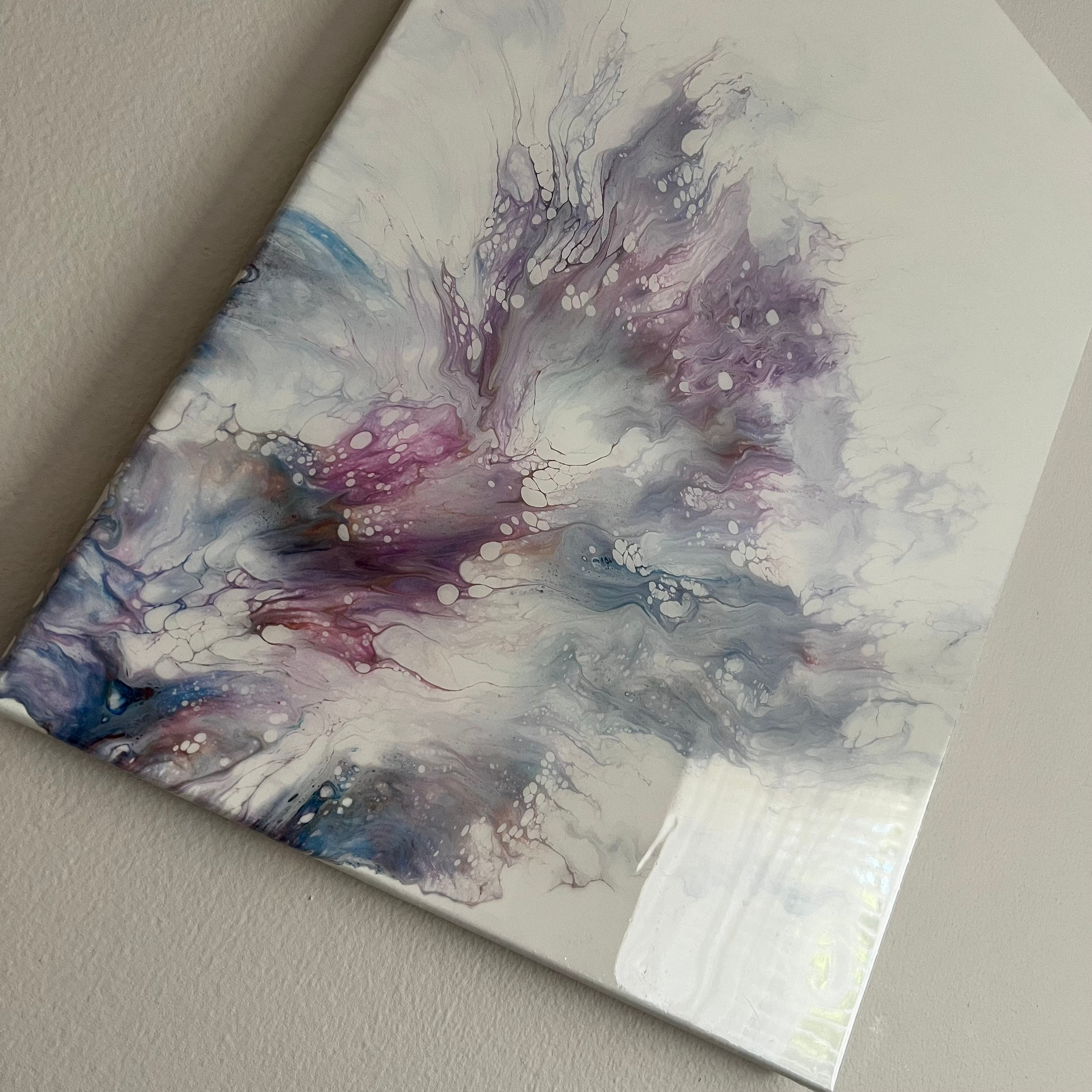 Resin Abstract Wall Art Acrylic Dutch Pour Canvas Painting Fluid Art - Etsy