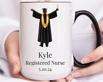 Nurse Gift for Him Graduation Gift Nurse Mug Personalized Registered Nurse Gift Nurse Graduate Class of 2024 RN Custom Nurse Gift for Men RN