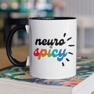 Neurospicy Mug, Rainbow Neurospicy Gift, ADHD Gift Idea, Autism Gift Idea, Neurodivergivent Gift Idea, Neurodivergivent Coffee Mug