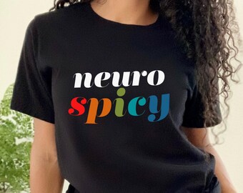 Rainbow Neurospicy Shirt, Camisa de neurodiversidad, Lindas camisas neurodivergentes, Camisa TDAH, Camisa de autismo