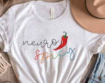 Neurospicy Shirt, Neurodiversity Shirt, Cute Neurodivergent Shirts with Pepper, Neurodivergent T Shirt, ADHD Shirt, Autism Shirt