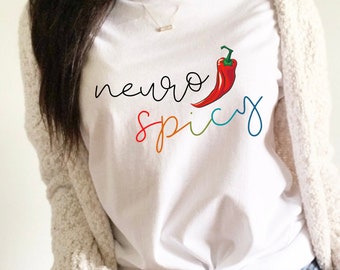 Neurospicy Shirt, Neurodiversity Shirt, Cute Neurodivergent Shirts with Pepper, Neurodivergent T Shirt, ADHD Shirt, Autism Shirt