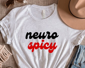 Koszulka Retro Neurospicy, Koszulka Neurodiversity, Koszulka ADHD, Urocze Koszulki Neurodivergentne, Koszulka Neurodivergentna, Koszulka ADHD, Koszulka Autism