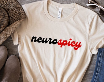 Koszulka Neurospicy Retro, Koszulka Neurodiversity, Urocze Koszulki Neurodivergent, Koszulka Neurodivergent, Koszulka ADHD, Koszulka Autism