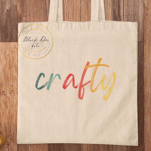 Crafty Tote Bag, Craft Lover Bag, Crafting Bag, Crafter Bag