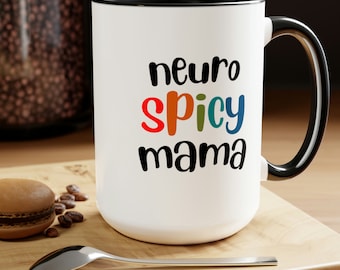 Taza de mamá neurospicy, taza de café neurodivergente, regalo de TDAH, regalo de autismo, regalo de taza neurodivergivent