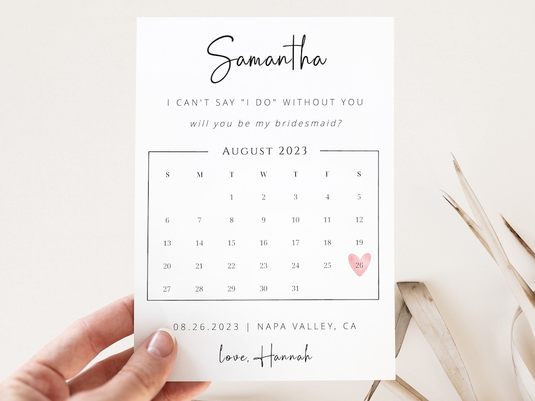 Bridesmaid Proposal Calendar Template - Il 1080xN.4959977014 Kegp 