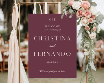 Custom Acrylic or Foam Wedding Welcome Sign, Multiple Color Options, Personalized Elegant Wedding, Baby Shower, Engagement Party Décor Art