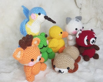 Amigurumi Animal Crochet Patterns Bundle | Diy Stuffed Animal Pdf | Beginner Friendly Tutorial Gift