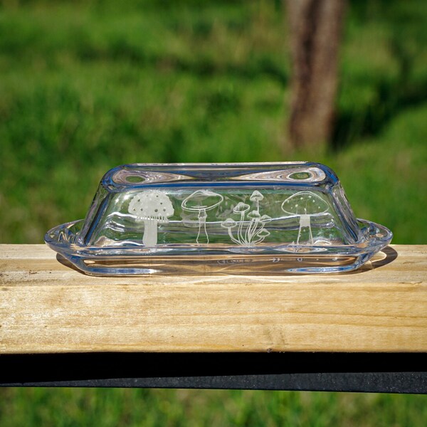 Glass Butter Dish Etsy