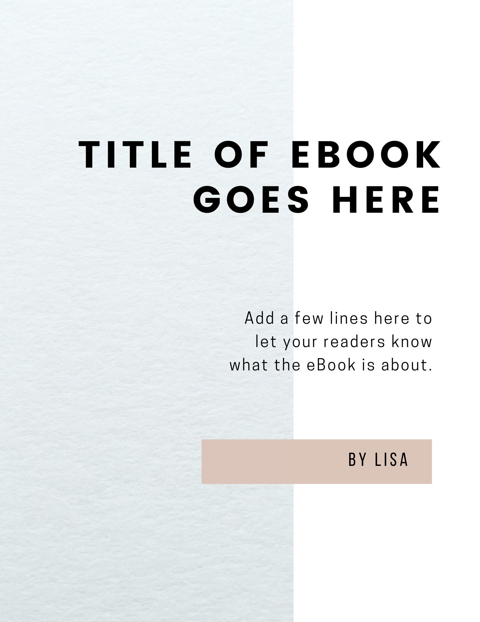 Ebook Template - Etsy