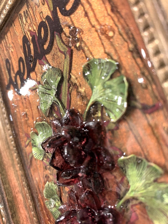 Flowers Mixed media Resin Wall Art decor set Framed Pictures set Hope and Believe inspirations