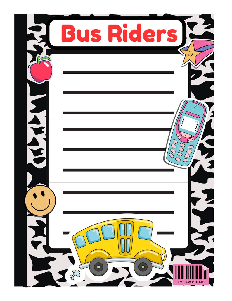 Bus Rider Sign Classroom School Transportation Signs - Etsy