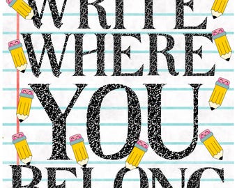 Write Where You Belong Bulletin Board|Classroom Decor