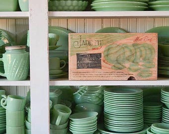 Caja de exhibición de jadeíta / Cocina vintage de los años 50 / Decoración retro