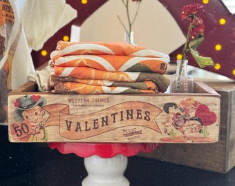 Caja de San Valentín vintage, San Valentín de inspiración vintage, decoración vintage de San Valentín, tarjeta vintage de San Valentín, viñeta de San Valentín, caja de San Valentín
