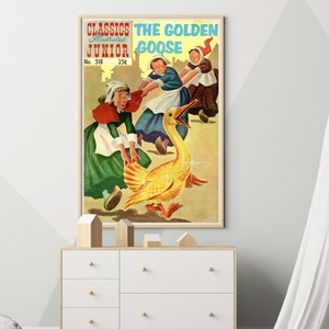 Vintage &#39;The Golden Goose&#39; Comic Poster - 1969 Classics Illustrated Junior