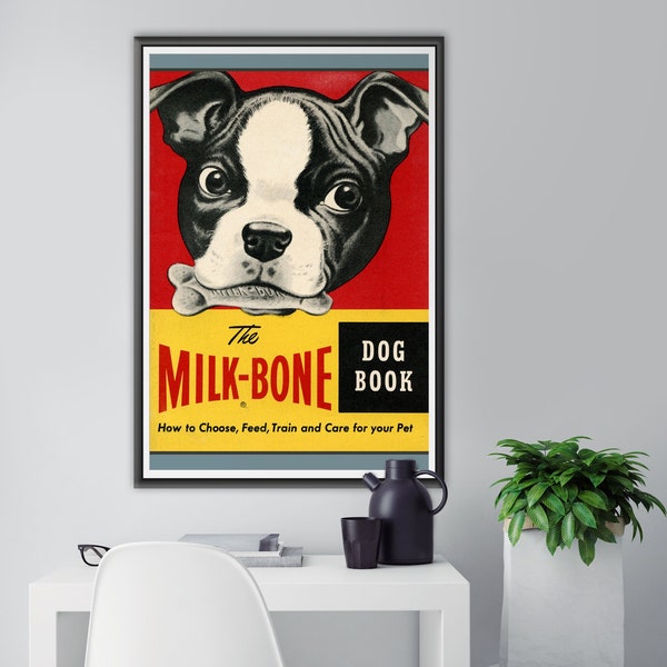 Vintage Boston Terrier Pop Art POSTER! (up to 24" x 36") - 1950's - Dog - Pets - Advertisement - Kitchen - Mid Century - Art - Print