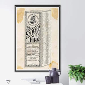 Vintage Syrup of Figs Poster: Antique Medicine Advertisement
