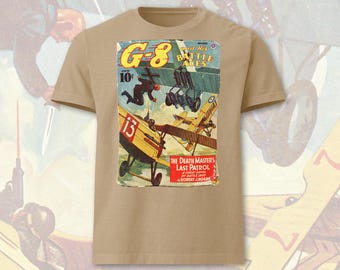 Vintage Aviation Comic Book T-Shirt – Retro Airplane Graphic Oversized Tee
