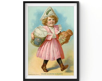 Cartel publicitario vintage de Heinz: frijoles horneados, kétchup y mostaza