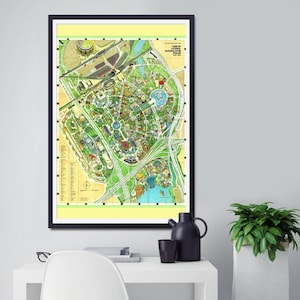 1964 New Yorker Weltausstellung KARTE POSTER! - Vintage Stil - NYC - Geschichte - Geschenke - Kunstdruck - Unicef - Antik - Mid Century