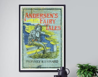 Little Mermaid Vintage Poster: Hans Christian Andersen Fairy Tale Art