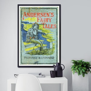Little Mermaid Vintage Poster: Hans Christian Andersen Fairy Tale Art