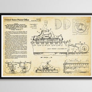 1962 Disney &quot;Flying Saucers&quot; Ride Patent Art Poster! (up to 24&quot; x 36&quot;) - Attraction Print