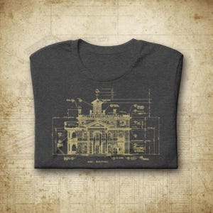Camiseta con plano de la Mansión Encantada - Disneyland - Tallas para adultos y jóvenes - California
