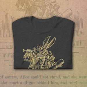 The White Rabbit T-Shirt - Alice In Wonderland - John Tenniel - Art - Illustration - Literature - Books - Gifts - Vintage