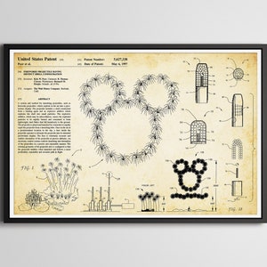 Mickey FIREWORKS Display Patent POSTER! (up to full-size 24 x 36) - Disneyland - Disney World - Magic Kingdom - Theme Park - Patents - Gifts