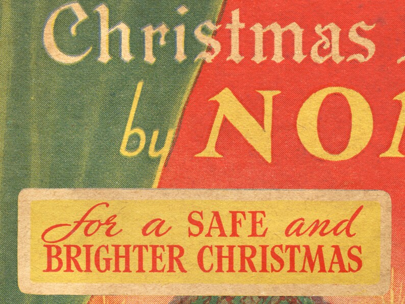 Vintage NOMA Christmas Lights POSTER Multiple Sizes Santa Etsy