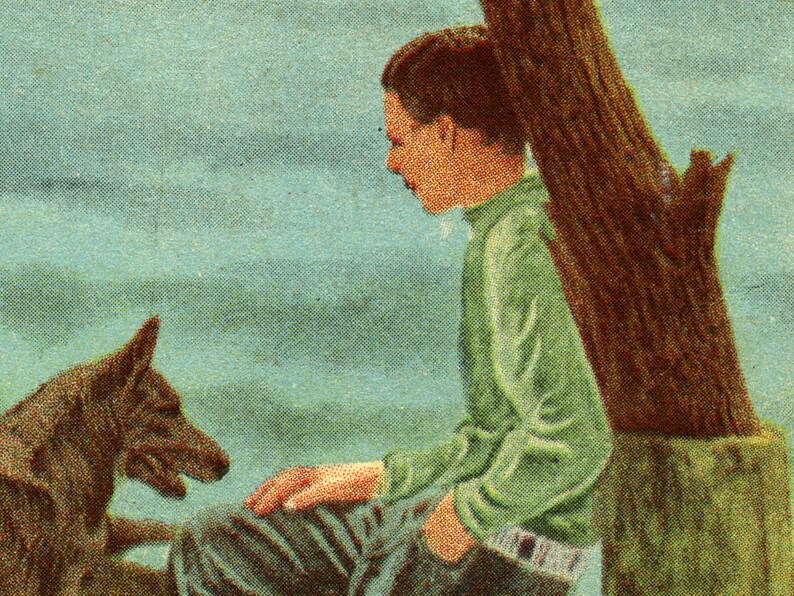 Vintage Rin Tin Tin POSTER up to 24 x 36 Story Book 1927 Antique German Shepherd Dogs Kids Children Bedroom Artwork image 6