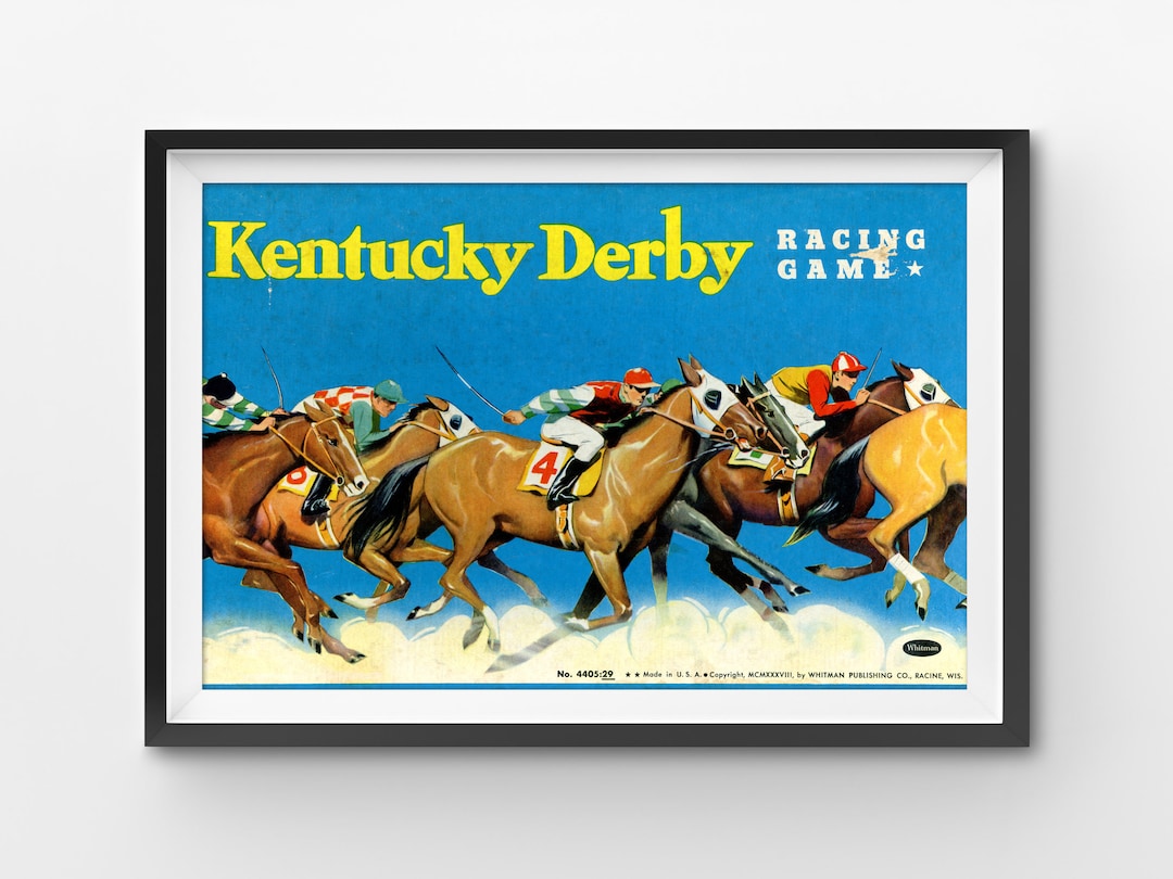 1938 Kentucky Derby Game Poster: Vintage Horse Racing Art