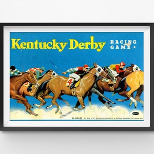 1938 Kentucky Derby Game Poster: Vintage Horse Racing Art