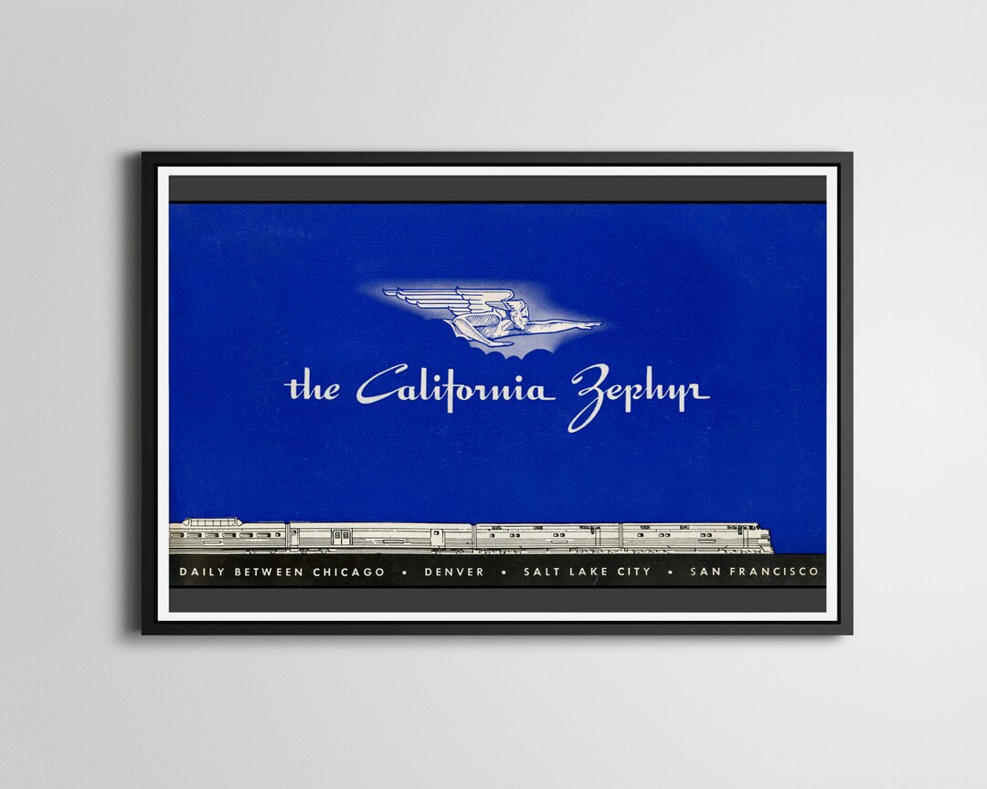 1952 California Zephyr Brochure POSTER up to Fullsize Etsy