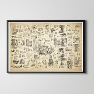 Winnie the Pooh Poster: 1926 Milne Illustrations Collage