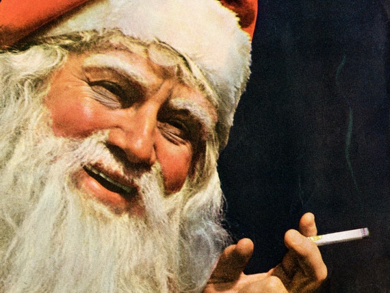 1935 Santa Claus Cigarette Ad (up to 24