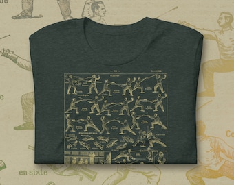 Vintage Fencing Image T-Shirt - 1905 Dictionary Print