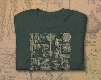 French Plant Names Vintage Style Heather T-Shirt