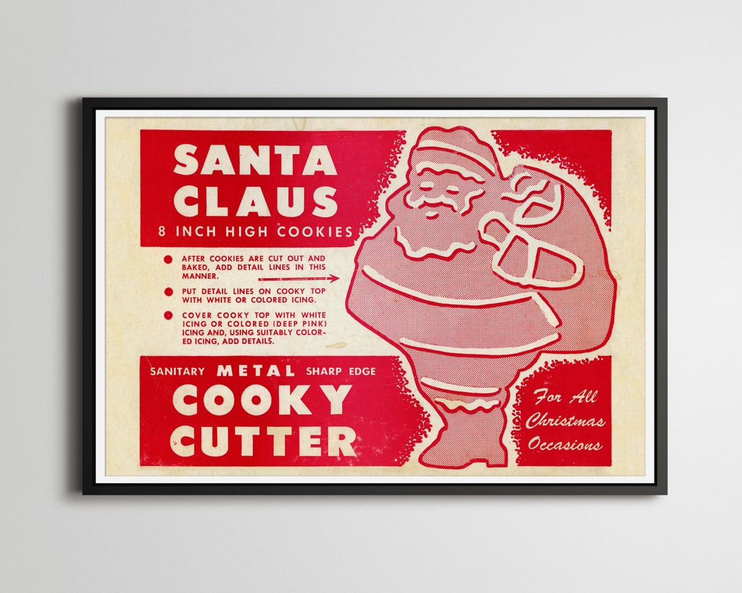 Vintage Santa Cookie Cutter Box POSTER! (up to 24 X 36) - Cooky ...