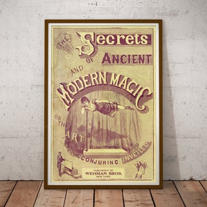 1885 Geheimnisse alter & moderner Magie POSTER - Magier - Künstler - Bühne - Tricks - Schweben