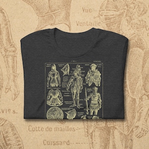 Vintage Knight Armor T-Shirt – French Gothic Illustration Tee