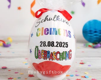 XXL Überraschungsei/ Geschenk EINSCHULUNG/Geburtstag,Jugendweihe/Taufe/Erstkommunion/Abitur /Hochzeit Ü-ei /Geschenk / 3 Verschiedene Farben
