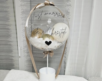 Ballondoos met Federn/Geburtstag/Hochzeitstag geschenk /Ballon personalisiert/Verlobungsgeschenk/Ballongeschenk ,Glückwunsch