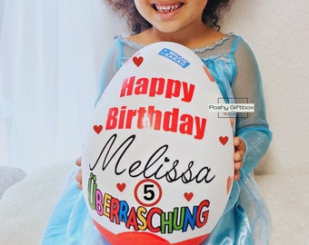 Personalisiertes XXL Überraschungsei/XXL Überraschungsei/Überraschungsei XXL/Ü-ei Geburtstag/Muttertagsgeschenk/Weihnachtsgeschenk/9Designs
