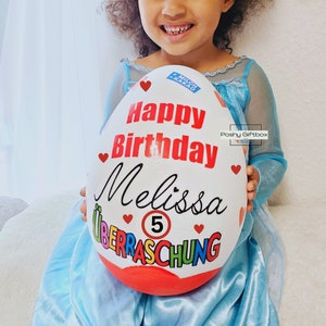 Personalisiertes XXL Überraschungsei/XXL Überraschungsei/Überraschungsei XXL/Ü-ei Geburtstag/Muttertagsgeschenk/Weihnachtsgeschenk/9Designs